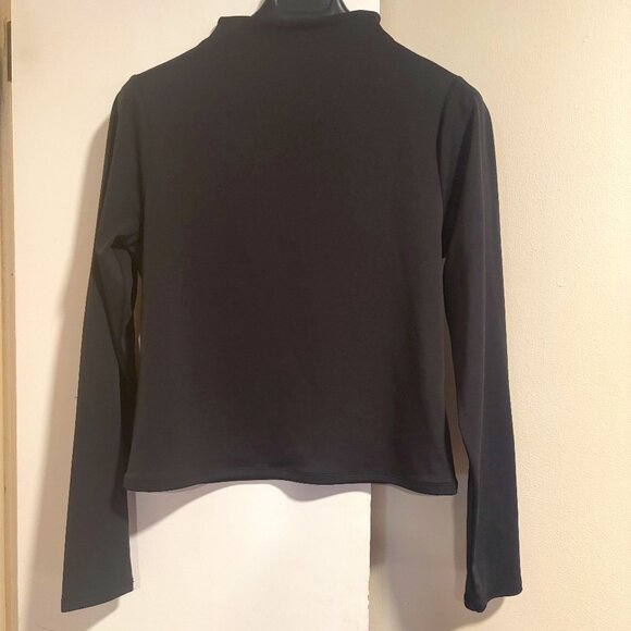 Express Body Contour High Compression Mock Neck Long Sleeve Tee Sz Large - Picture 2 of 8